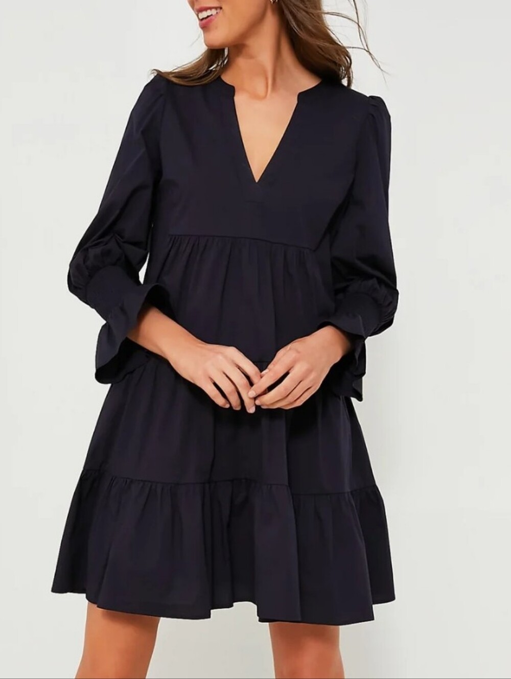Pomander Place Navy Cotton Poplin Kenzo Dress Size Medium